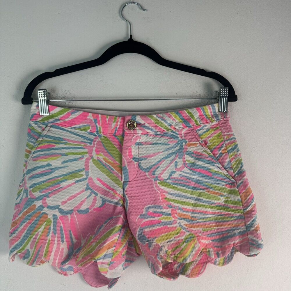 Lilly Pulitzer Womens The Buttercup Short Shellabrate Scallop Hem Shorts Size 00